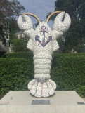 Sir-Loin the Lobster, sponsored by a local meat market, artist Diana Naples,