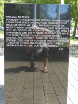 DQ quote, 9/11 Memorial, Plymouth MA